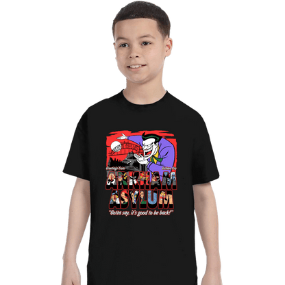 Daily_Deal_Shirts T-Shirts, Youth / XS / Black Greetings From The Asylum