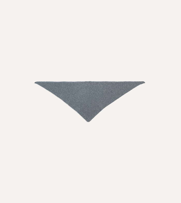 Grey Lambswool Triangle Neck Scarf