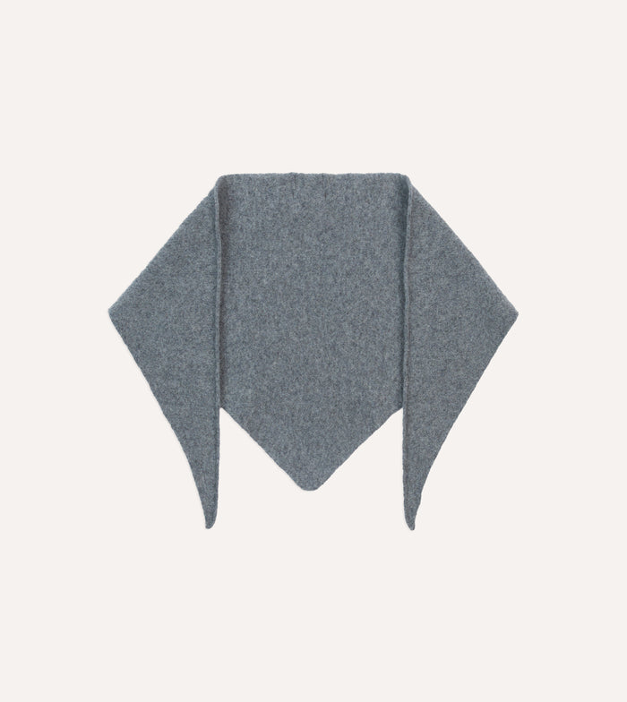 Grey Lambswool Triangle Neck Scarf