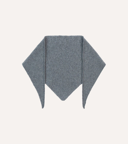 Grey Lambswool Triangle Neck Scarf