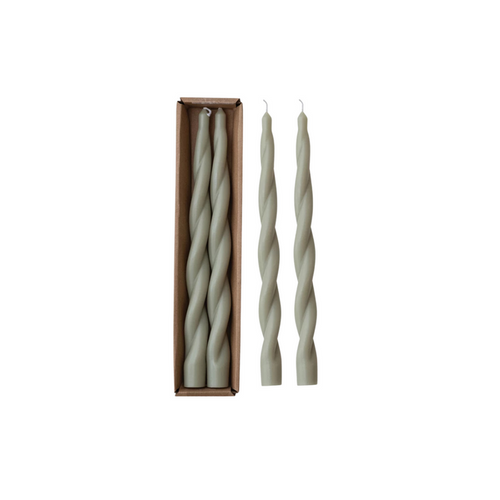 Grey Twisted Tapers