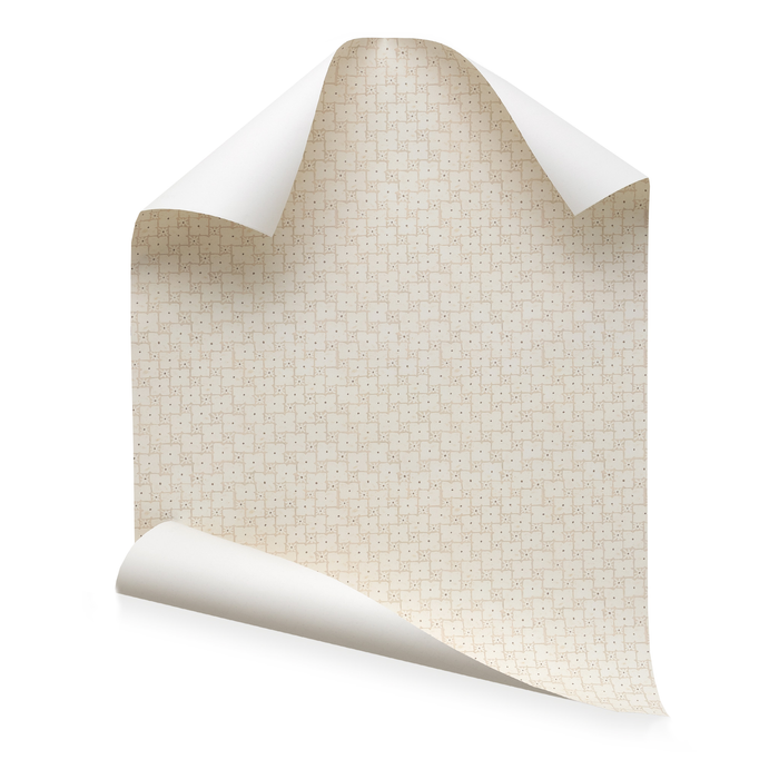 Gwen Sand beige geometric wallpaper made to order manufactured in the USA with short lead times