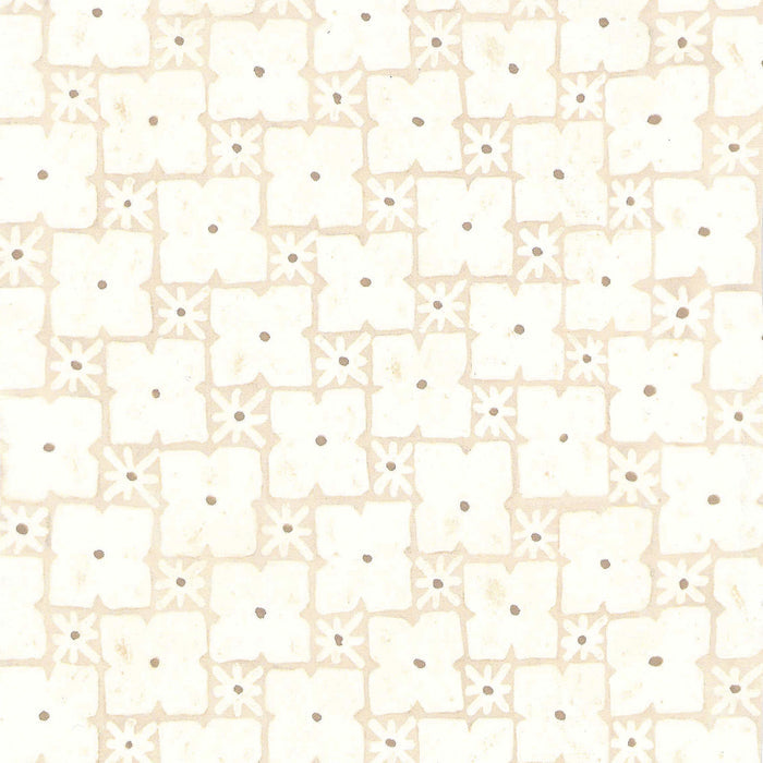 Gwen Sand wallpaper featuring a soft sand color with subtle floral and geometric motifs, customizable design.