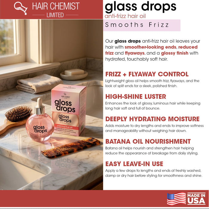 Hair Chemist Gloss Drops Anti-Frizz Hair Oil 3.38 Ounce