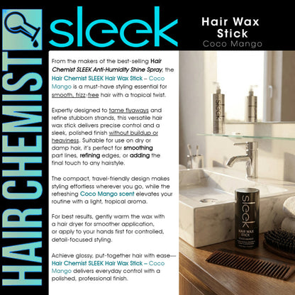 Hair Chemist SLEEK Hair Wax Stick - Coco Mango 1.76 oz.