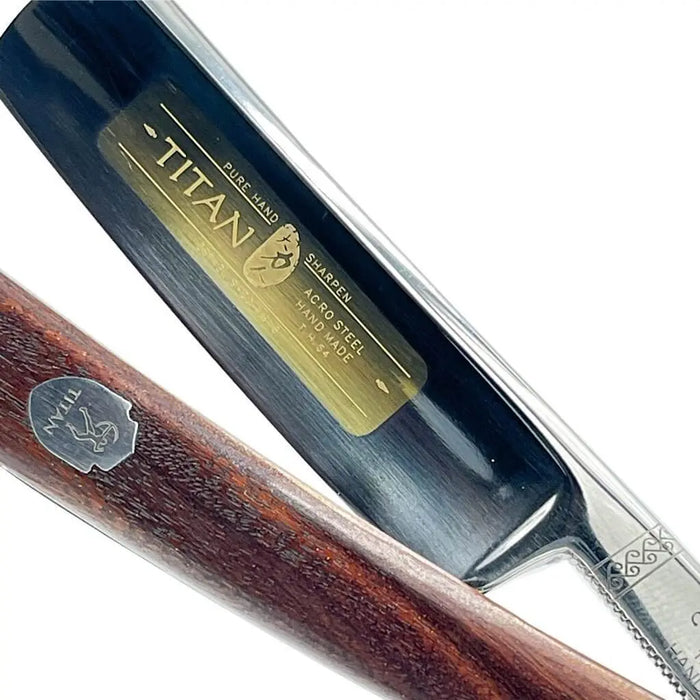 Hand Made Japan  Straight Razor 5/8" Mahogany- Gold Limited Edition - BUYBARBER.COM