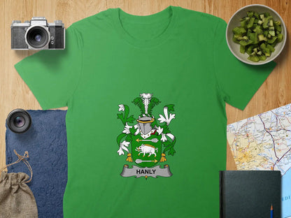 Hanly Family Crest Printed Shirt for Heritage Enthusiasts