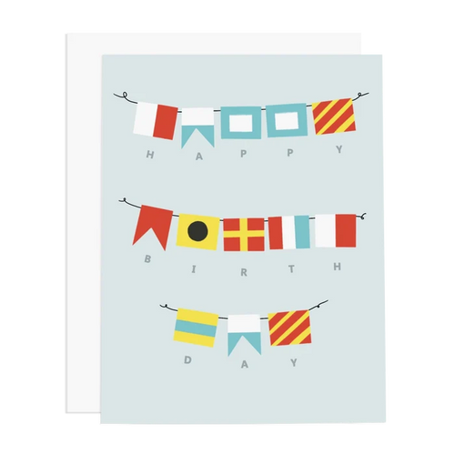 Happy Birthday Nautical Flags Card