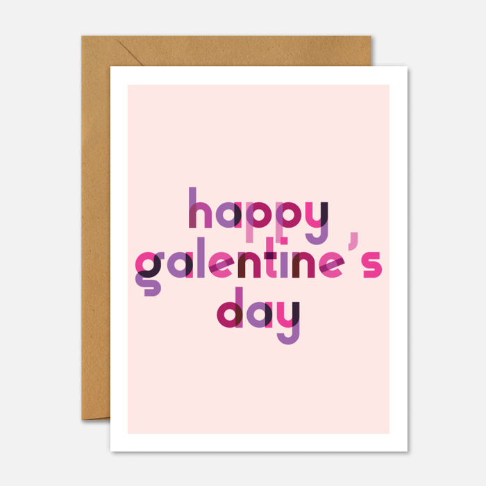 Happy Galentine's Day Retro - Galentine's Day Card - Footnotes Paper