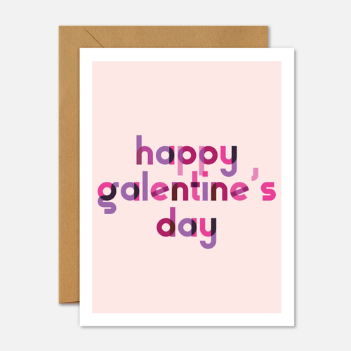 Happy Galentine's Day Retro - Galentine's Day Card - Footnotes Paper