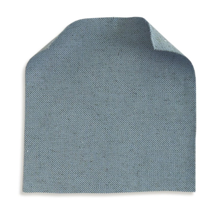 Harbor Throw Pillow in blue gray textured fabric sample, made to order in the USA with short lead times