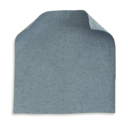 Harbor Throw Pillow in blue gray textured fabric sample, made to order in the USA with short lead times