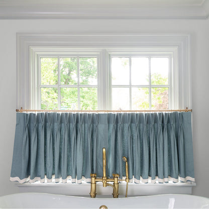 FEATURED: Shown in Pinch Pleat / Cream Rick Rack