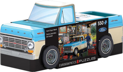 Pickup Truck Shaped Tin with 550-Piece Puzzle