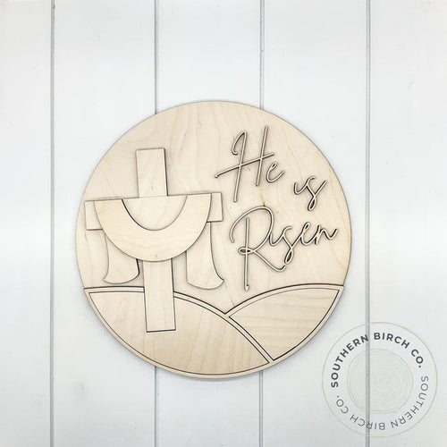 He Is Risen 3D Round Blank