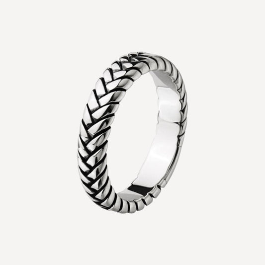 Helix Men's Sterling Silver  Ring