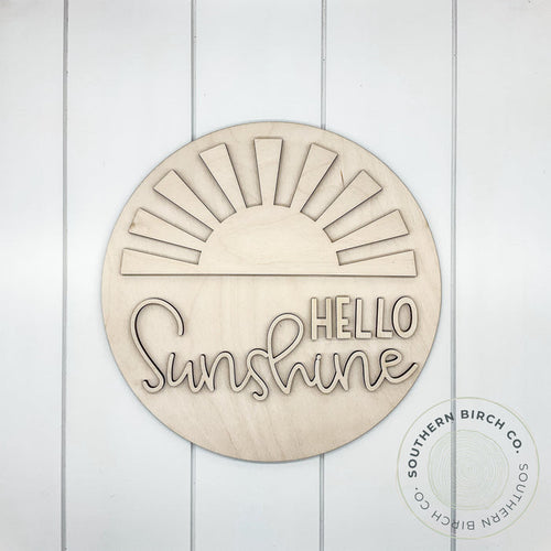 Hello Sunshine 3D Round Blank