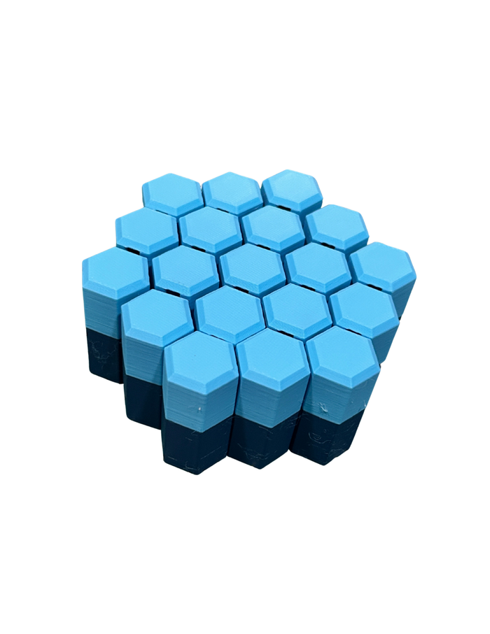 Hexagon 3D Printed Fidget Toy - Main View - Karma Train 3D Printing