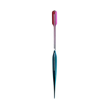 #Hh110 100% Boar Bristle 3-In-1 Edge & Parting Comb [Ombre Chrome] [Pin Tail]