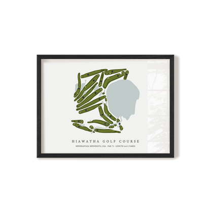 Hiawatha Golf Course | Golf Course Print | Black Frame