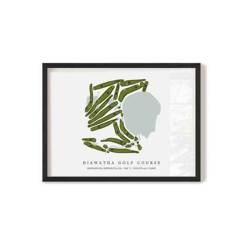 Hiawatha Golf Course | Golf Course Print | Black Frame