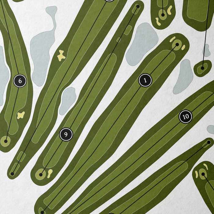 Hiawatha Golf Course | Golf Course Print | Close Up