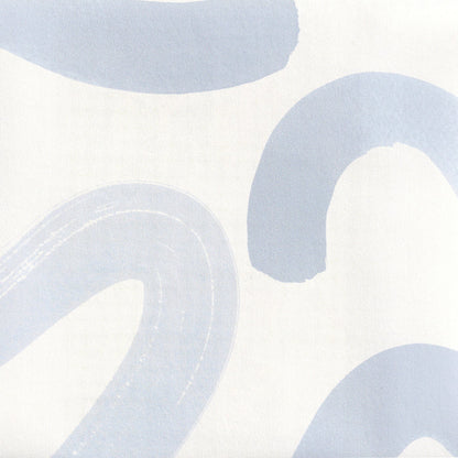 Hockney Sky made-to-order fabric with soft blue abstract swirls, manufactured in the USA with quick, quality lead times