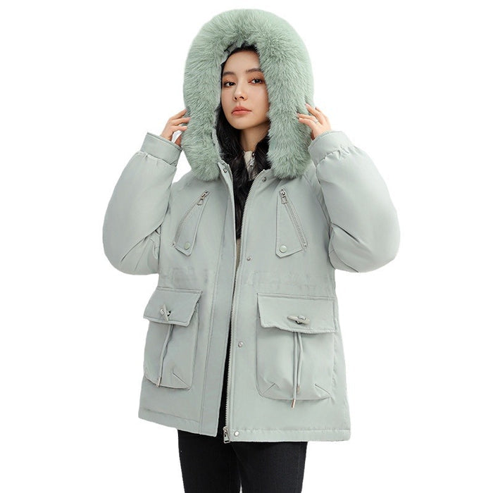 Horn Button Parka Women's Loose