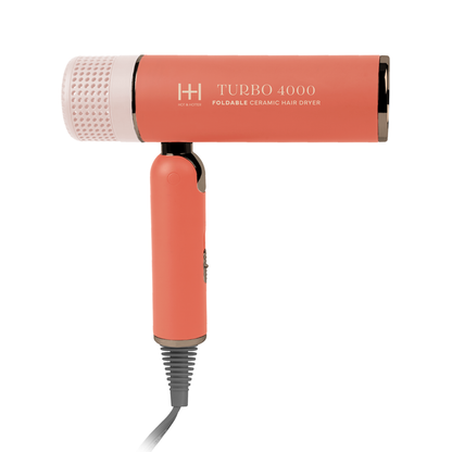 Hot & Hotter Ceramic Turbo 4000 Foldable Hair Dryer, 1 Count, Orange