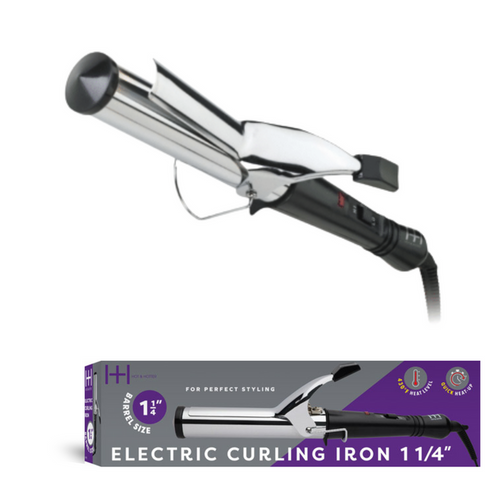 Hot & Hotter Electric Curling Iron 1 1/4 Inch, 1 Count, Silver
