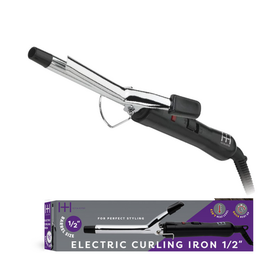 Hot & Hotter Electric Curling Iron 1/2 Inch, 1 Count, Silver