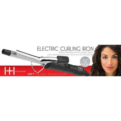 Hot & Hotter Electric Curling Iron 1/2 Inch, 1 Count, Silver