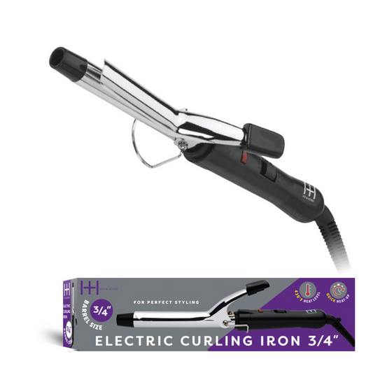 Hot & Hotter Electric Curling Iron 3/4 Inch, 1 Count, Silver