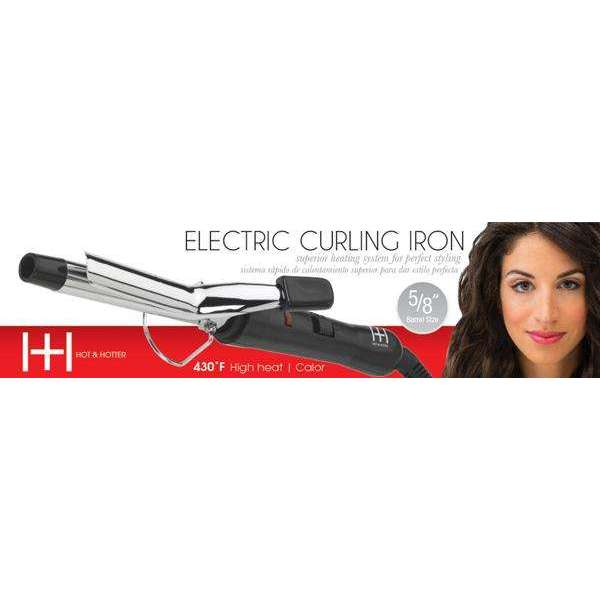 Hot & Hotter Electric Curling Iron 5/8 Inch, 1 Count, Silver
