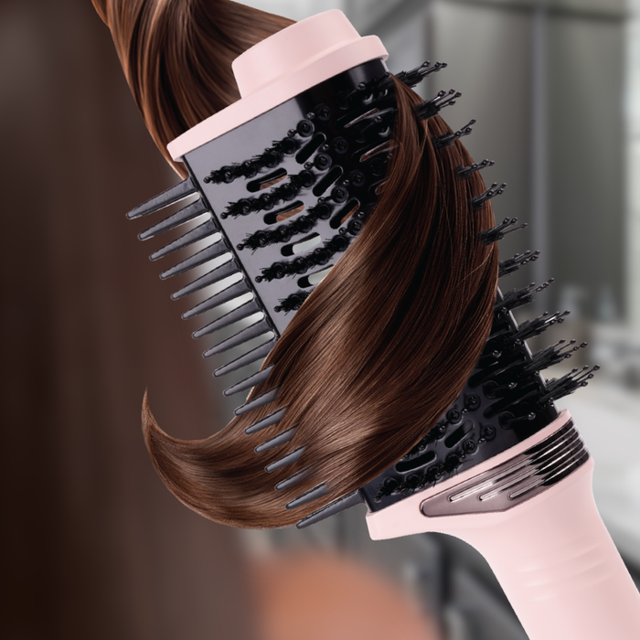 Hot & Hotter Multi-Functional Hair Dryer Brush with Comb, Pink