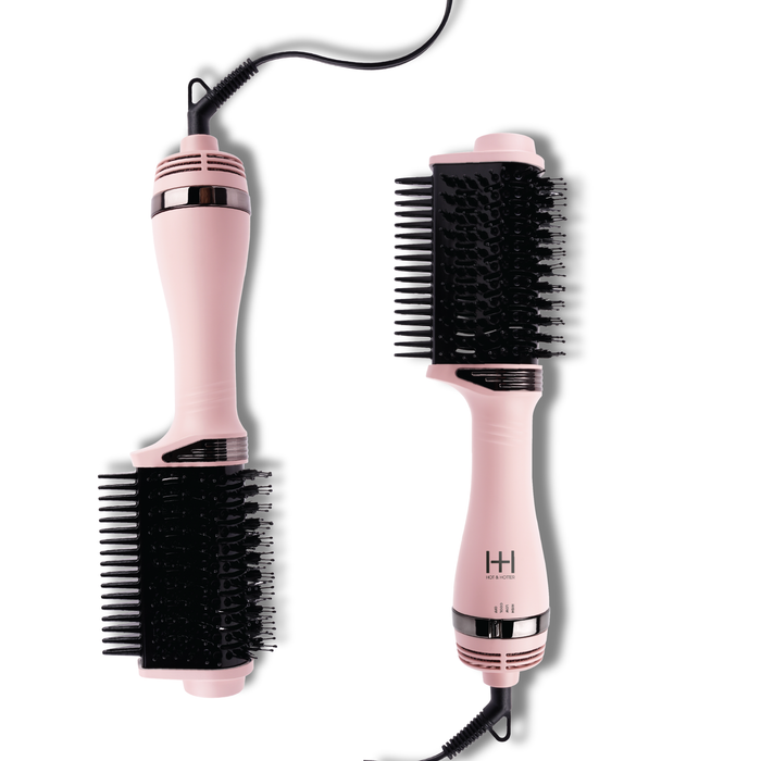 Hot & Hotter Multi-Functional Hair Dryer Brush with Comb, Pink