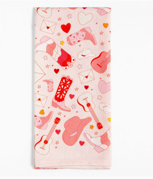 Howdy Cowgirl Western Tea Towel