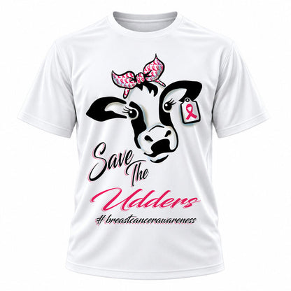 Personalized Cow T-Shirt, front-view T-shirt mockup featuring custom Air-Volution artwork by Mythic Airbrush