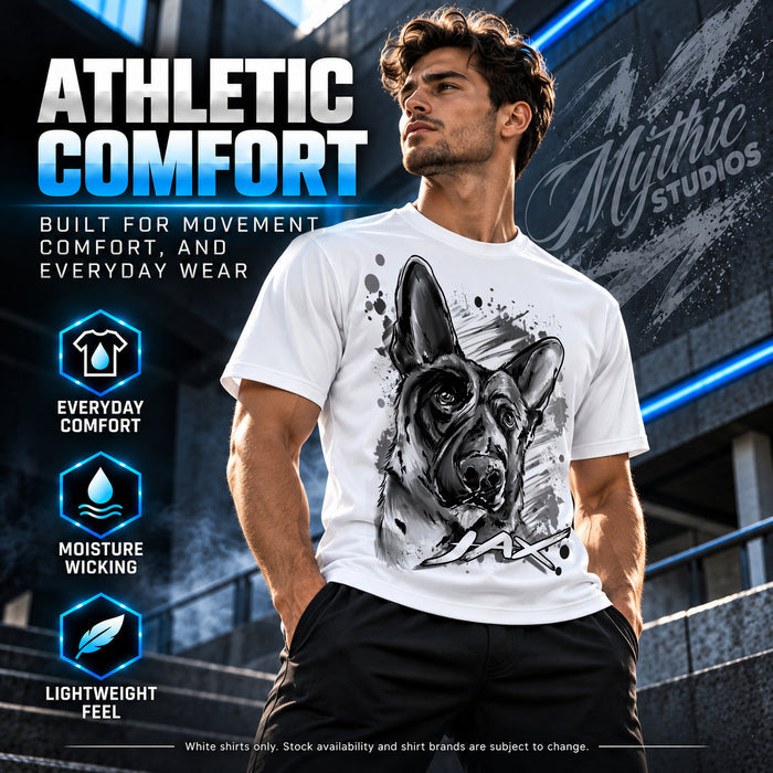 Personalized German Shepherd Dog T-Shirt by Mythic Airbrush, additional product image 4