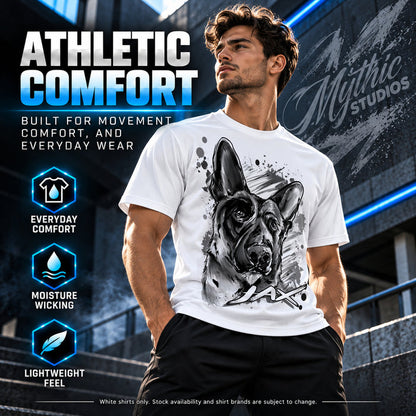 Personalized German Shepherd Dog T-Shirt by Mythic Airbrush, additional product image 4