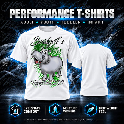 Personalized Cartoon Hippo T-Shirt by Mythic Airbrush, additional product image 2