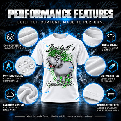 Personalized Cartoon Hippo T-Shirt by Mythic Airbrush, additional product image 3
