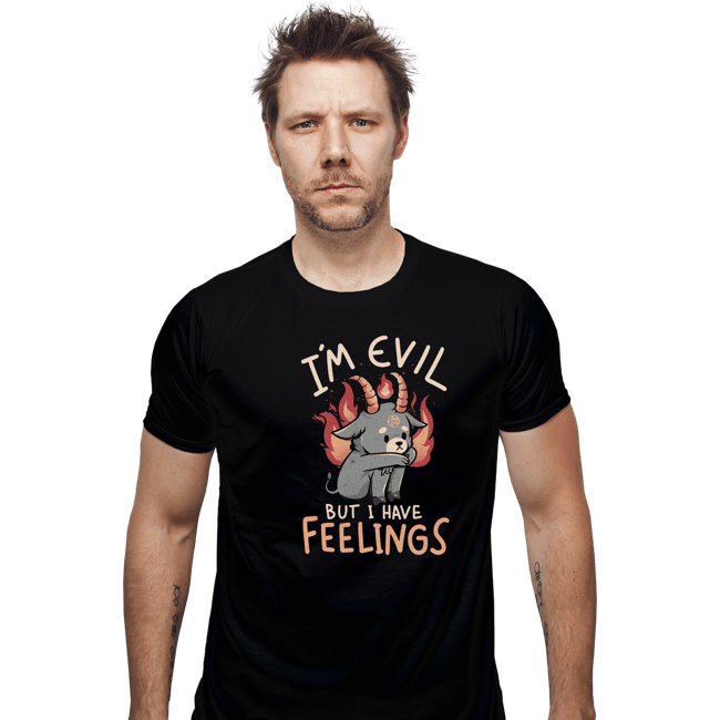 Daily_Deal_Shirts Fitted Shirts, Mens / Small / Black I'm Evil But I Have Feelings