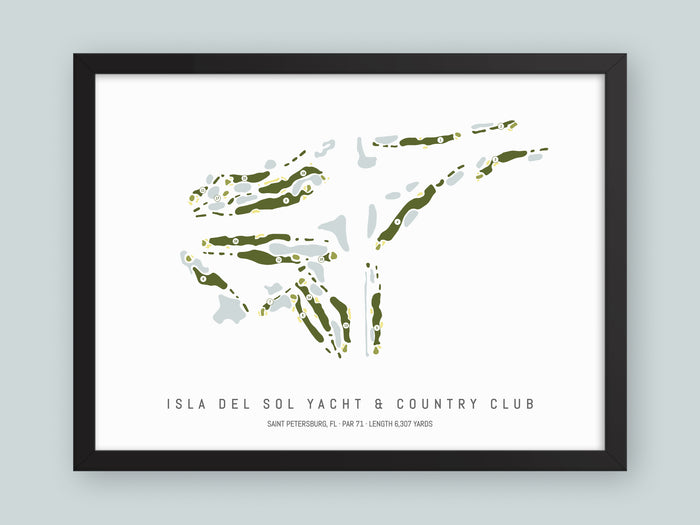 Isla-Del-Sol-Yacht-And-Country-Club-FL--Black-Frame-24x18-With-Hole-Numbers