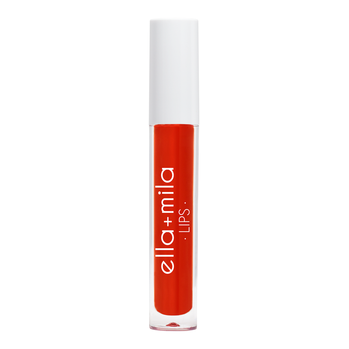 Island Girl bright orange red liquid lipstick tube – ella+mila Lips