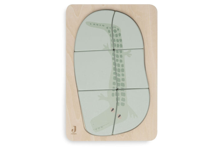 Jollein Holzpuzzle Croco 6-teilig in Krokodilform