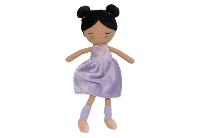 Jollein Kuschelpuppe Daisy im fliederfarbenen Kleid – weitere Ansicht
