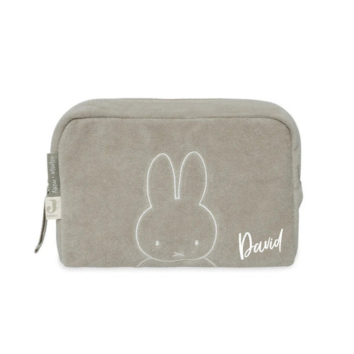 Jollein Miffy Kosmetiktasche Frottee Olive Green, personalisierbar