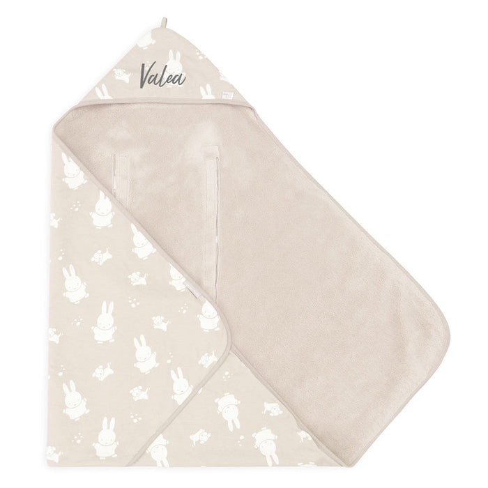 Jollein Miffy & Snuffy Einschlagdecke Nougat 85 × 85 cm mit Kapuze