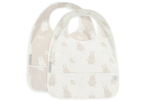 Jollein Miffy & Snuffy wasserdichte Lätzchen Nougat im 2er-Set